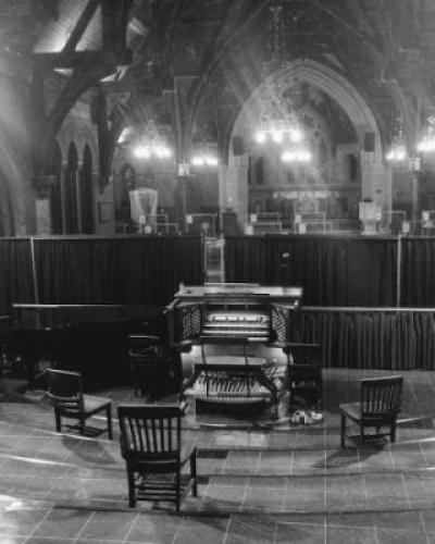 image of Sage Chapel as Covid testing site